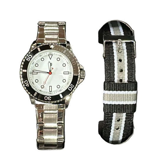 Auriol Versatile Wristwatch with Interchangeable Straps - Gomix Brands Outlet