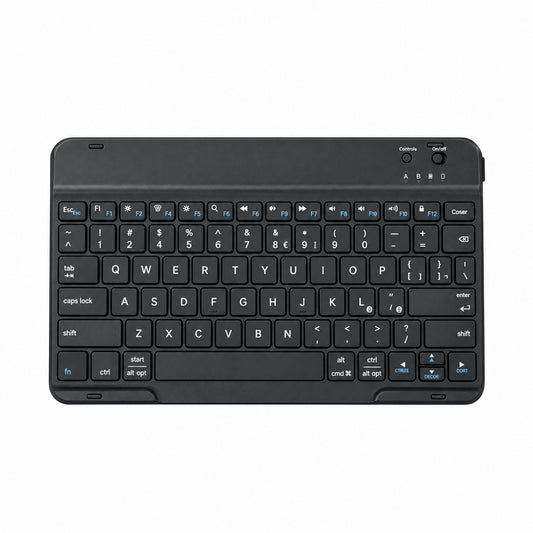 Black keyboard on a white background