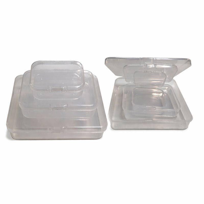 Goodma 5 Packs (3 each in pack) Clear Mini Rectangular Organizer Boxes