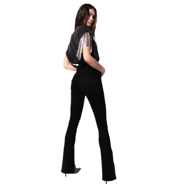 PINKO Women's Comfortable Flare-Fit High-Waist Stretch Denim Jeans