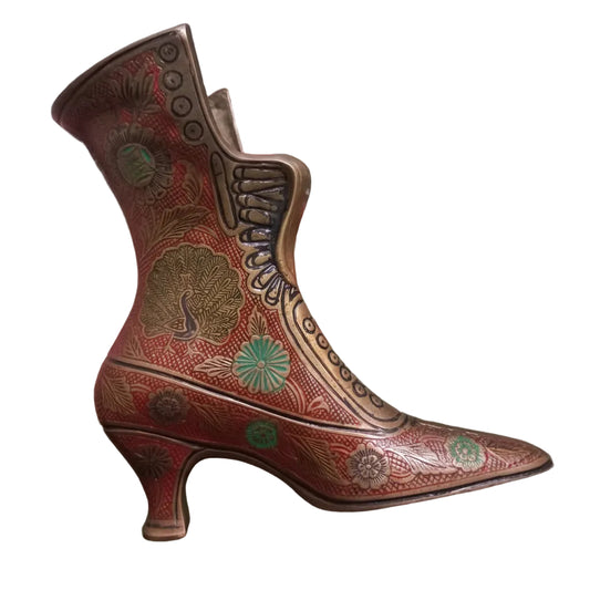 Vase Boot Mid-Century Brass