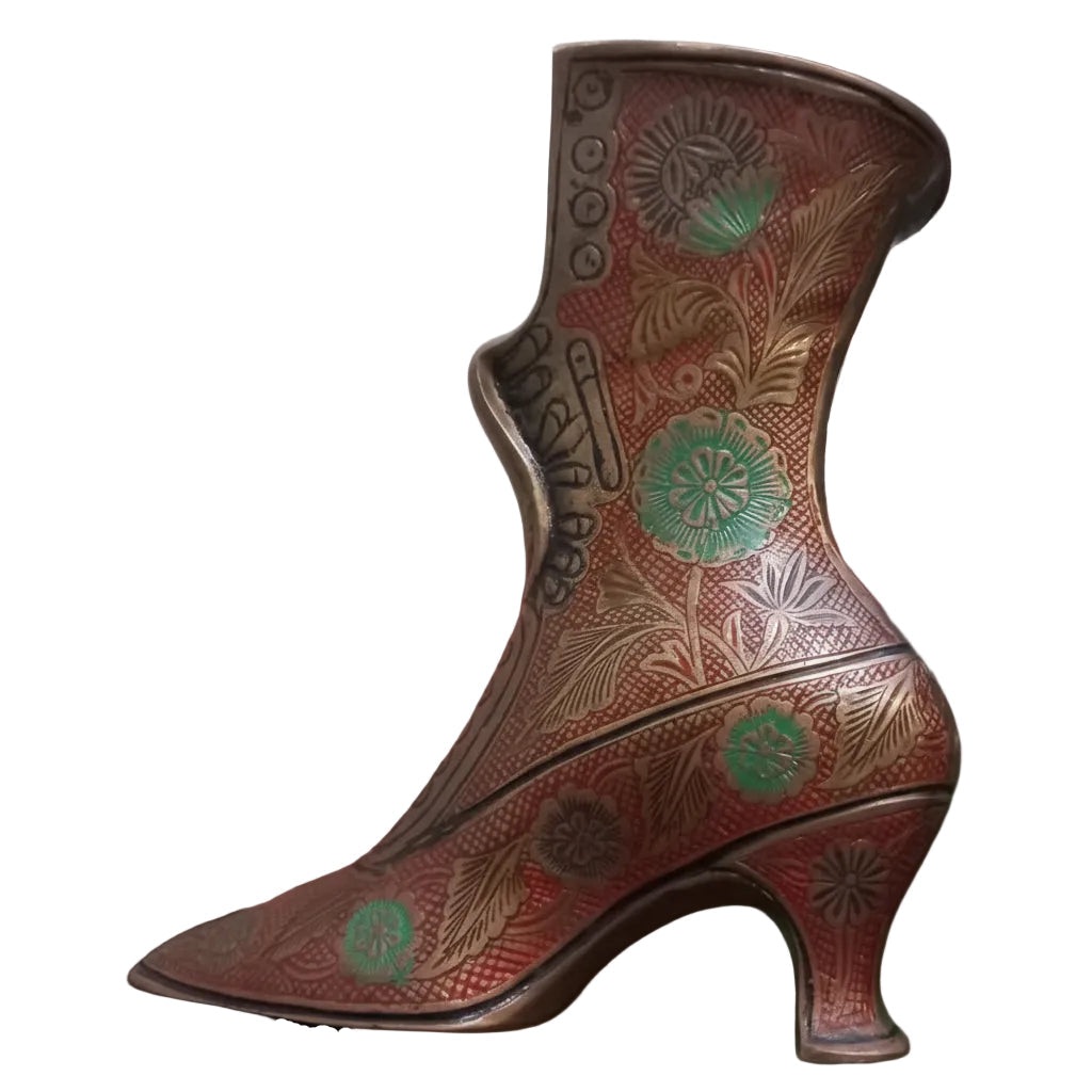 Vase Boot Mid-Century Brass
