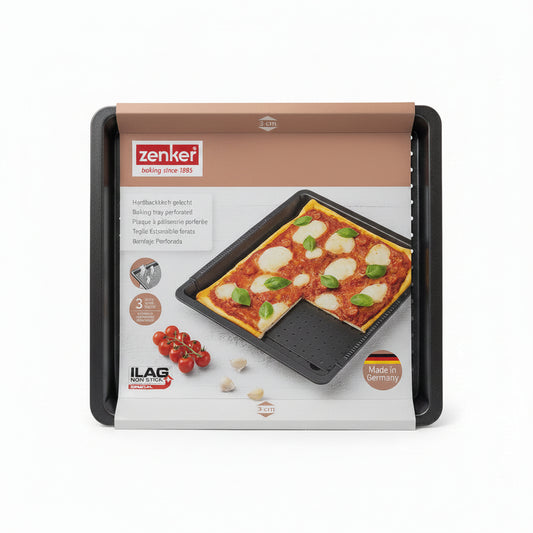 Zenker Perforated Baking Sheet Black 37×33×3 cm