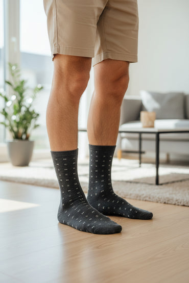 Nur Die Men's Cotton Leisure Socks – Anthracite