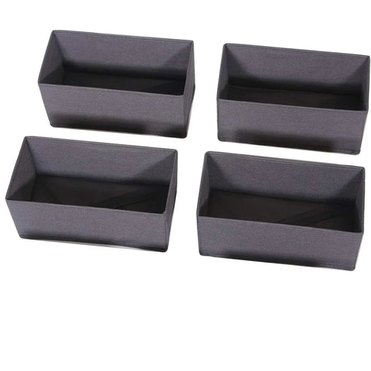 TENABORT Foldable Grey Closet Organizer Bins Set of 4 with Handles - Gomix Brands Outlet