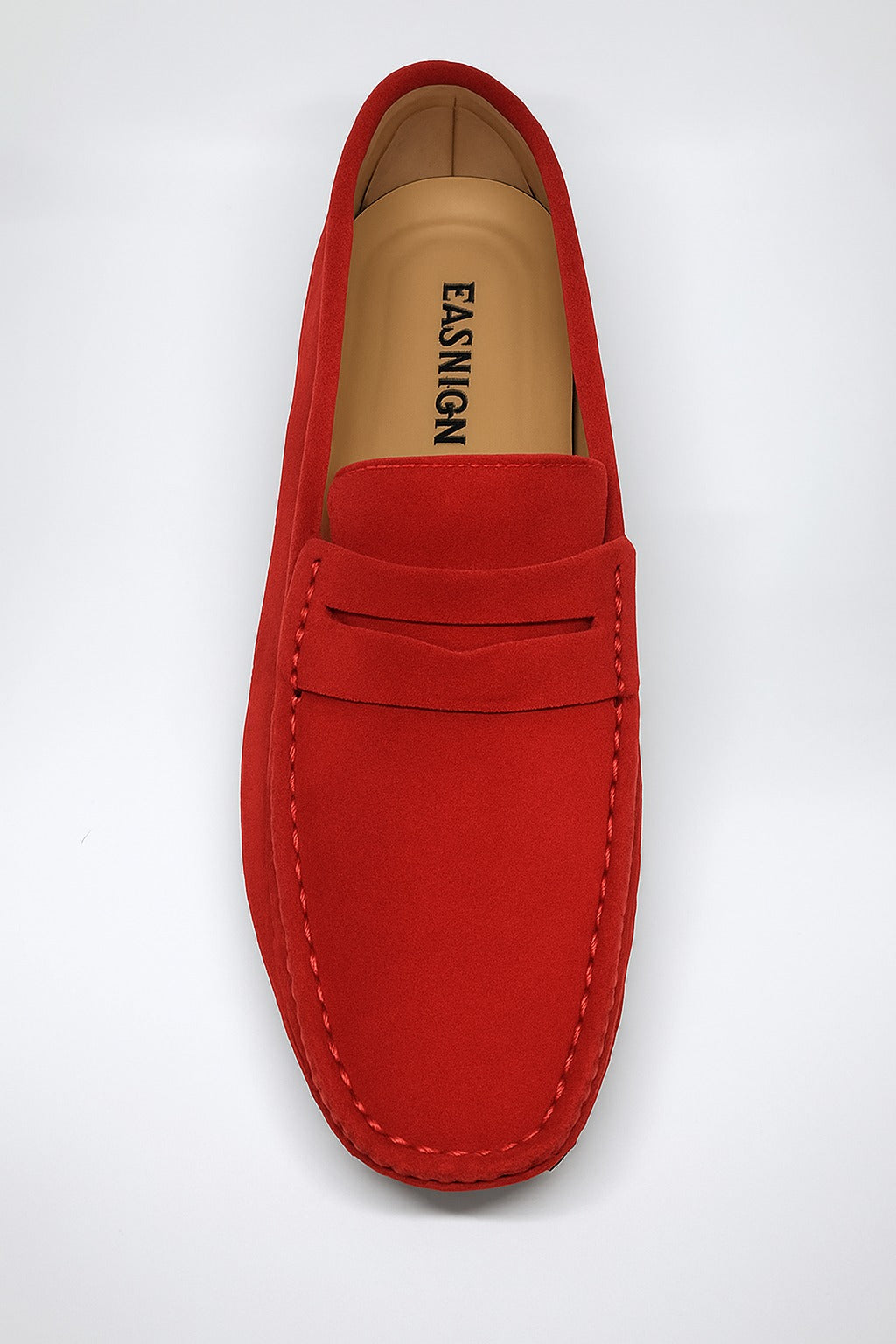 Twenty-Eight Brown/red Suede Loafers Slip-On Men's Shoes