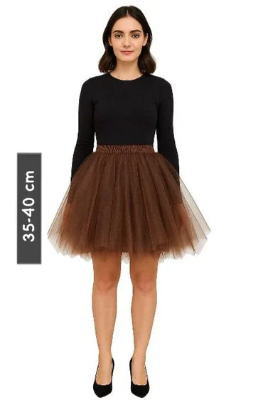 Brown Adult Tulle Tutu Costume – One Size Fits size XS-S - Gomix Brands Outlet