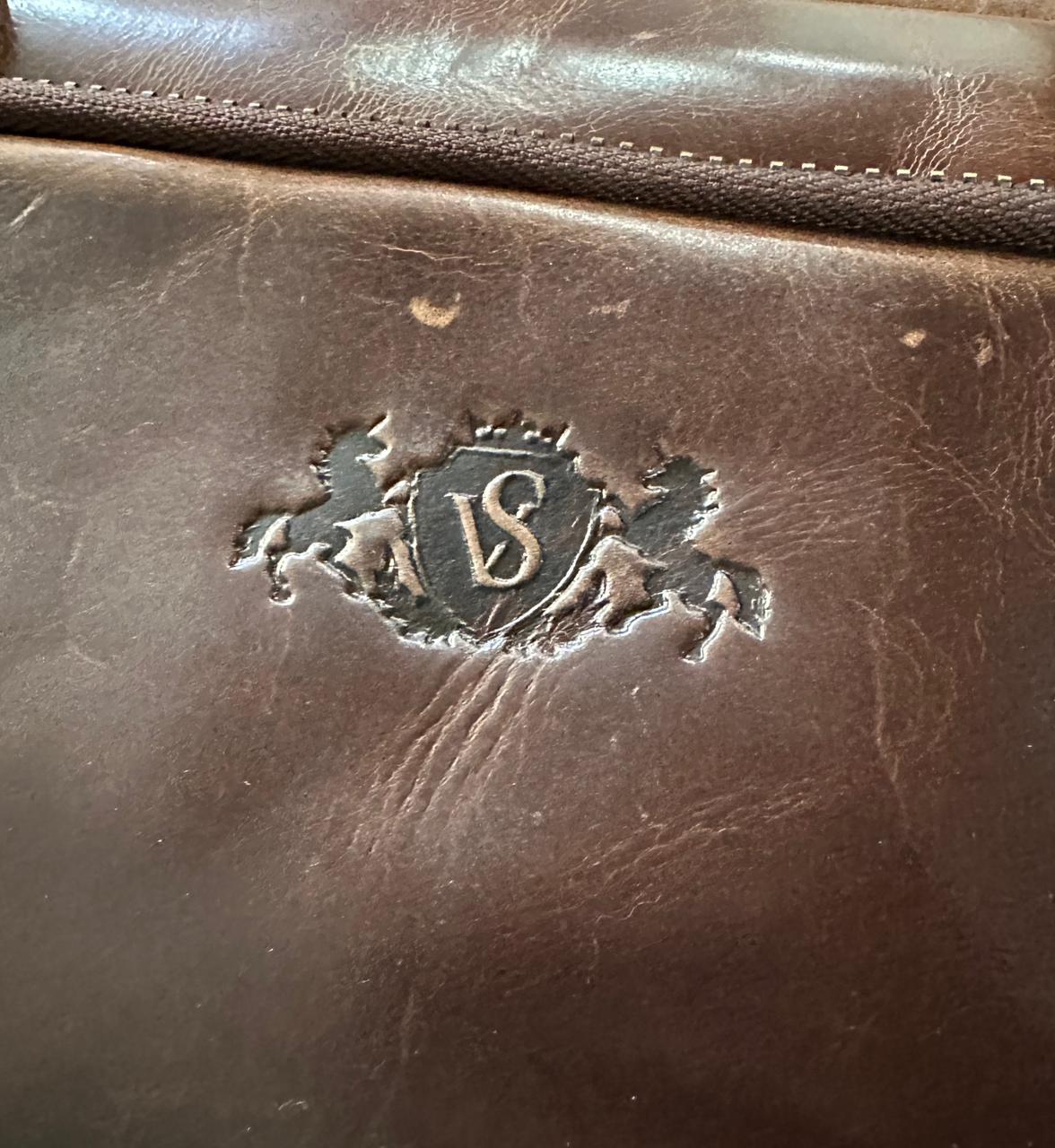 SID & VAIN Ryan XL Premium Leather Laptop Briefcase