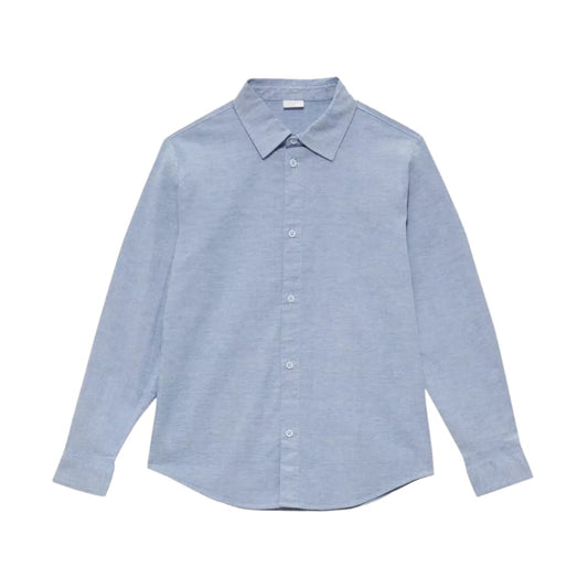 s.Oliver Blue Stretch Oxford Cotton Shirt
