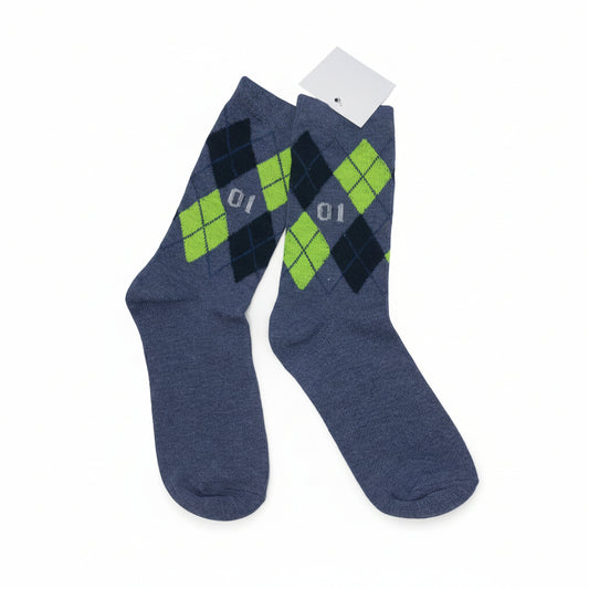 Argyle Mid-Calf Dress Socks