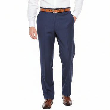 Stafford Sharkskin Stretch Pleated Pants Classic Fit