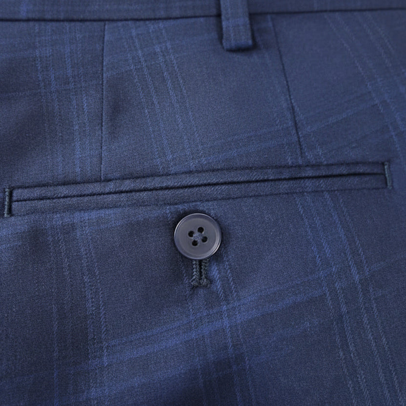 Michael Strahan Classic Fit Plaid Wool-Blend Dress Pants