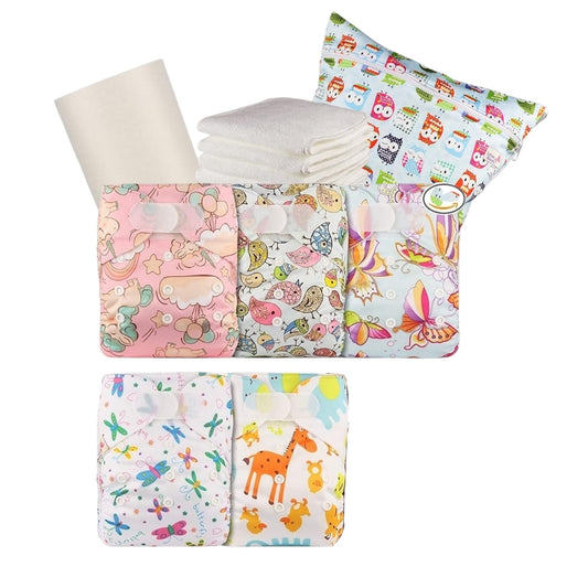 Littles & Bloomz Pocket Cloth Nappies with Hook & Loop