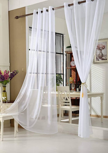 WOLTU Elegant Semi-Transparent Curtain with Eyelets