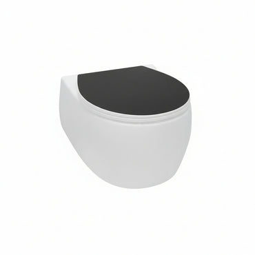 WENKO Duroplast Black 3D Soft‑Close Universal Toilet Seat