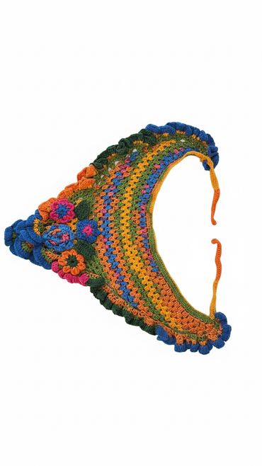 Hand-Crocheted Colorful Bandana - Multi-color - Gomix Brands Outlet