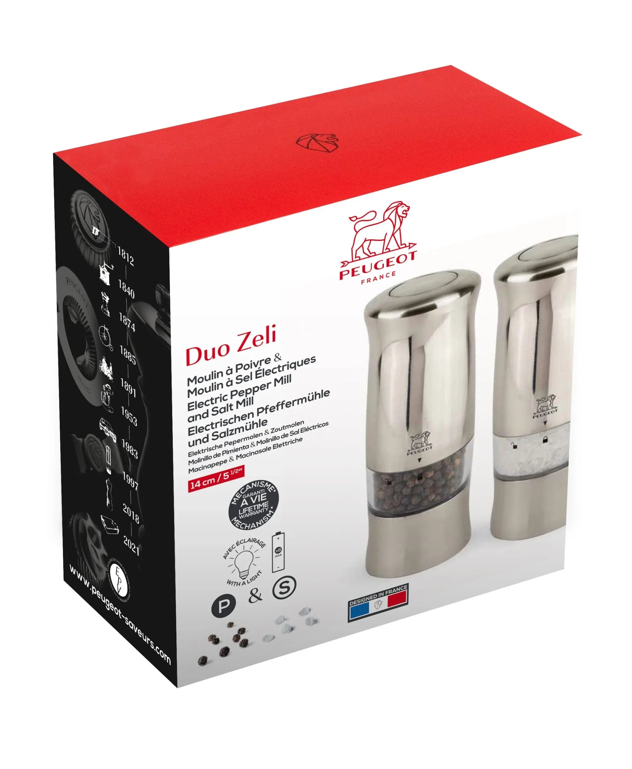 Zeli Duo 14cm Electric Pepper and Salt Mill Set - Gomix Brands Outlet