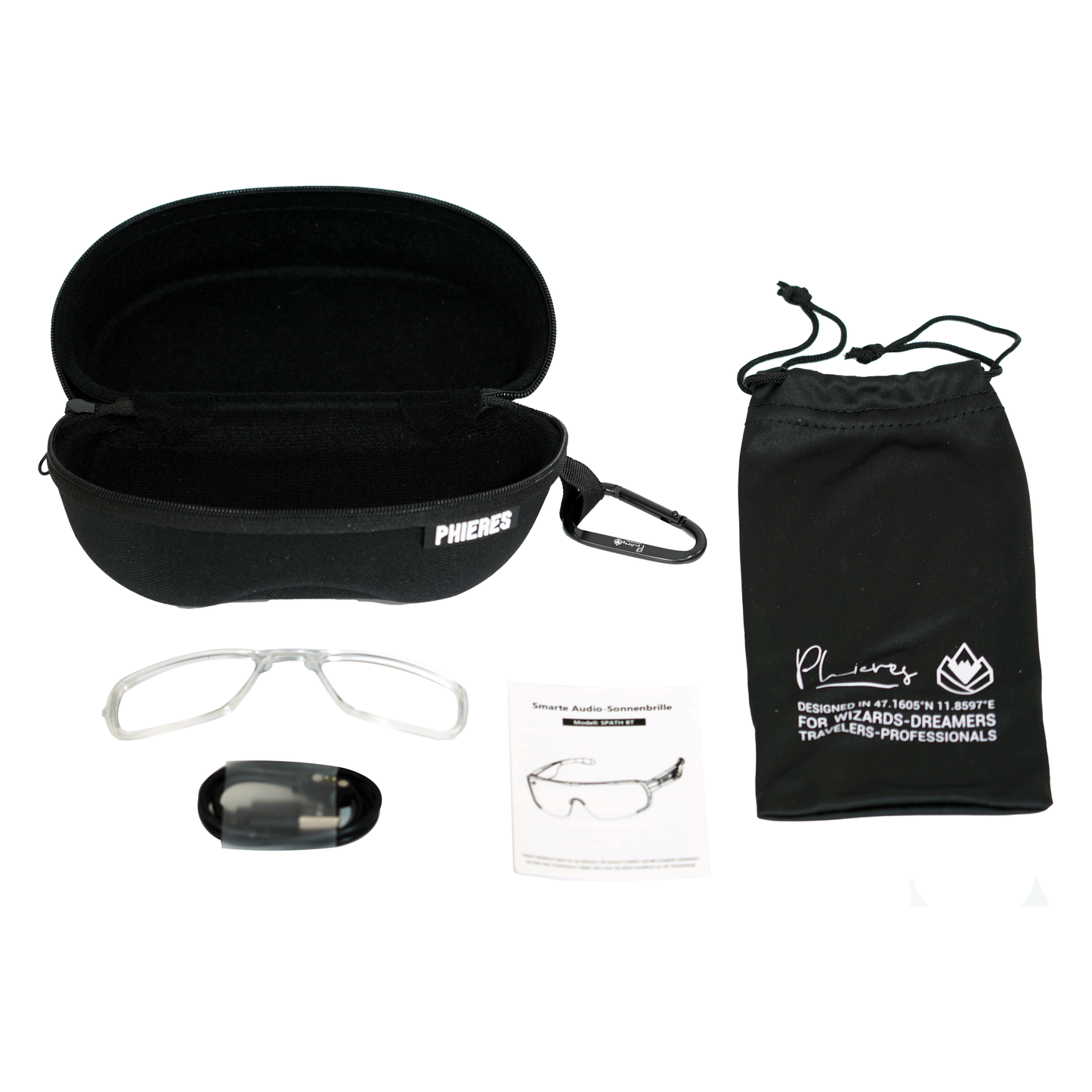 Phieres Spath BT Bluetooth Photochromic Sports Sunglasses with Audio