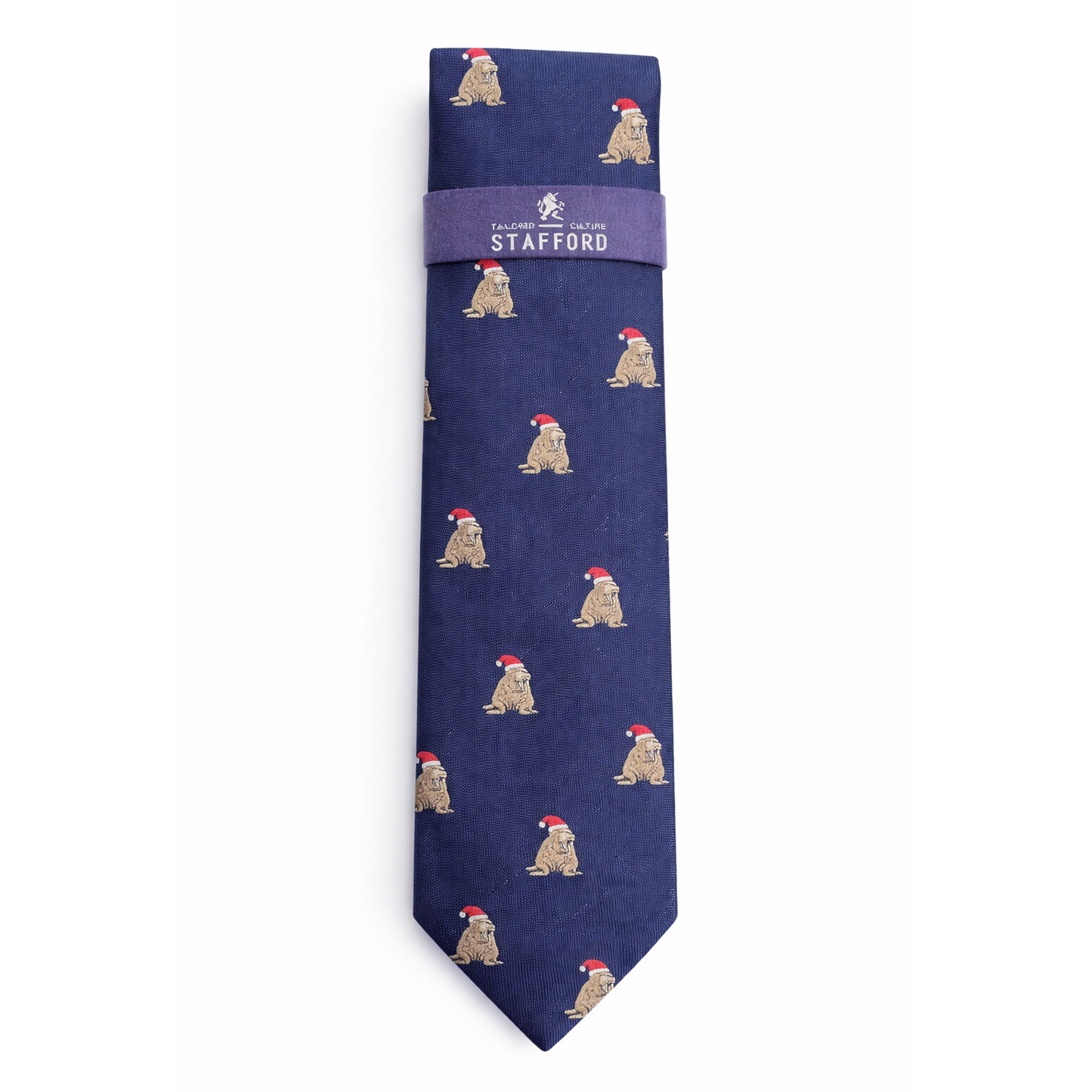 Stafford Men's Navy Tartans Tie