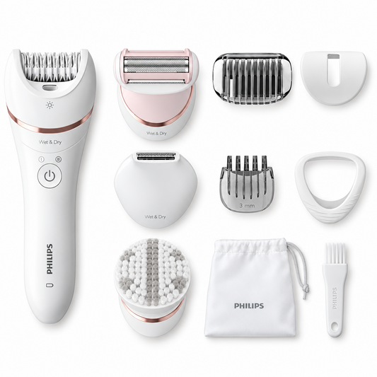 Philips Series 8000 Wet & Dry Epilator with Ceramic Tweezers BRE735/00 - Gomix Brands Outlet