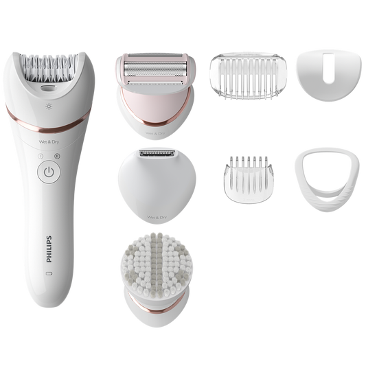 Philips Series 8000 Wet & Dry Epilator with Ceramic Tweezers BRE735/00 - Gomix Brands Outlet