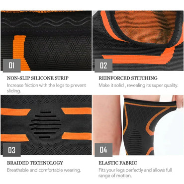 Letsfit Enhanced Compression Knee Pads: Optimal Support for Fitness, Running, Cycling, Mountaineering - Gomix Brands Outlet