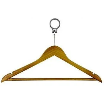 Wenko Beige Wooden Hotel Hangers, 4 Pack, 45cm Long for Wardrobe - Gomix Brands Outlet