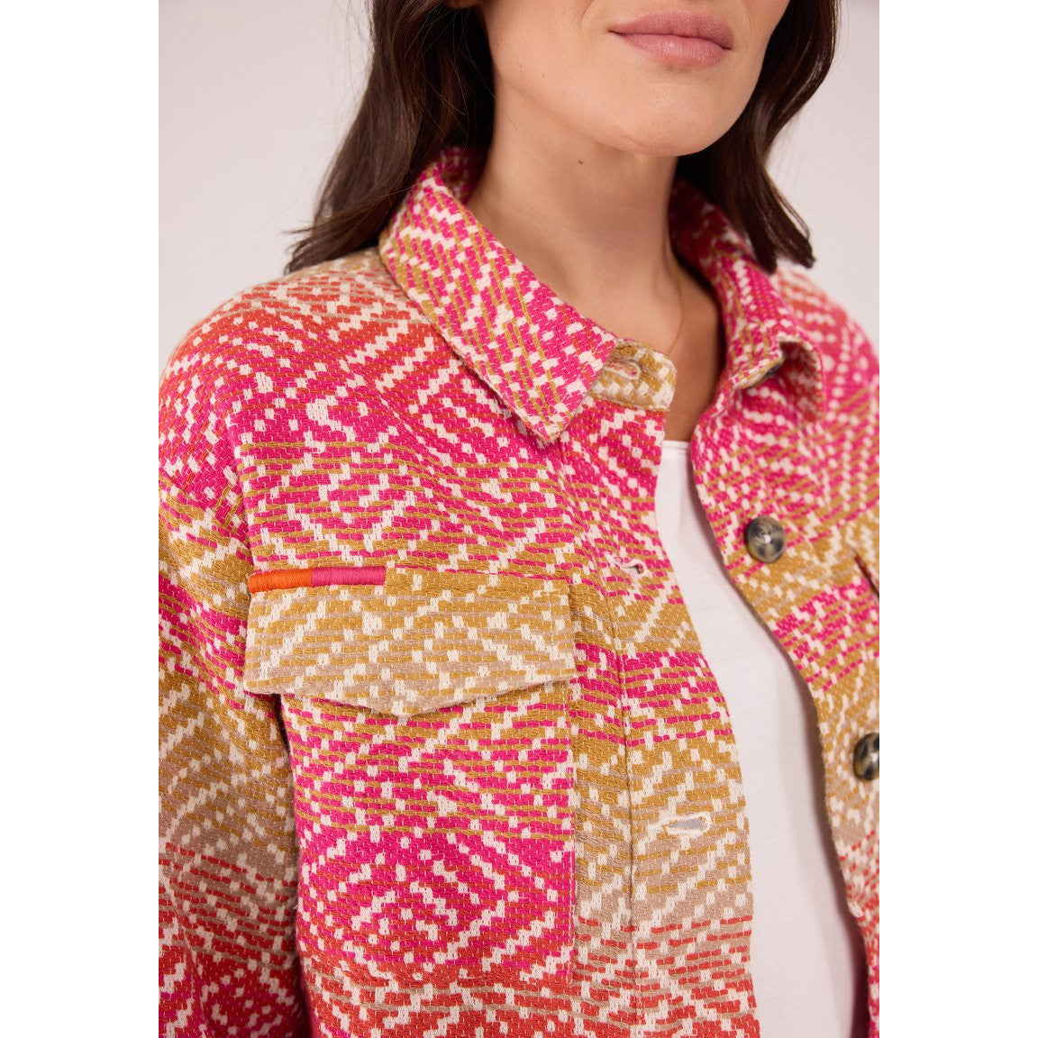 Lieblingsstück IDNAL Lightweight Orange Cotton Jacket with Flap Pockets