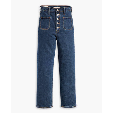 Levi's Ribcage Straight Patch Pocket Blue Denim Jeans