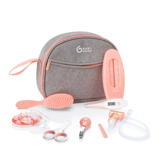 Babymoov Gray Peach Baby Care Bag with 9 Essentials - Gomix Brands Outlet