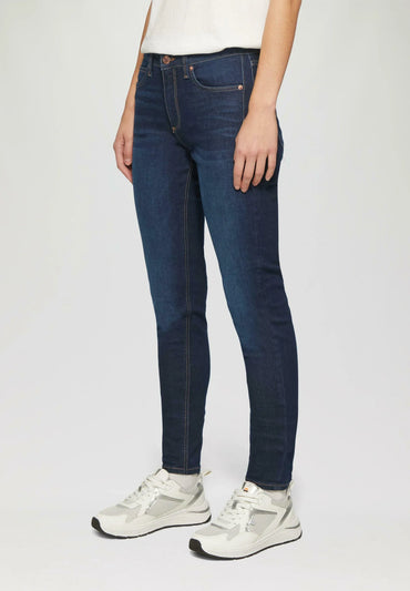 QS by s. Oliver Women's Slim Fit Navy Denim Jeans - High-Rise, Comfortable Stretch - Gomix Brands Outlet