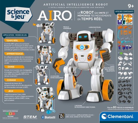 Clementoni AIRO Interactive Robot: Gesture & Voice Command, DIY Assembly Toy
