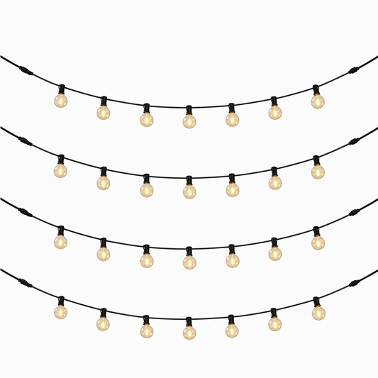 Avoalre Outdoor String Lights 30+3 LED G40 Bulbs IP44 Waterproof