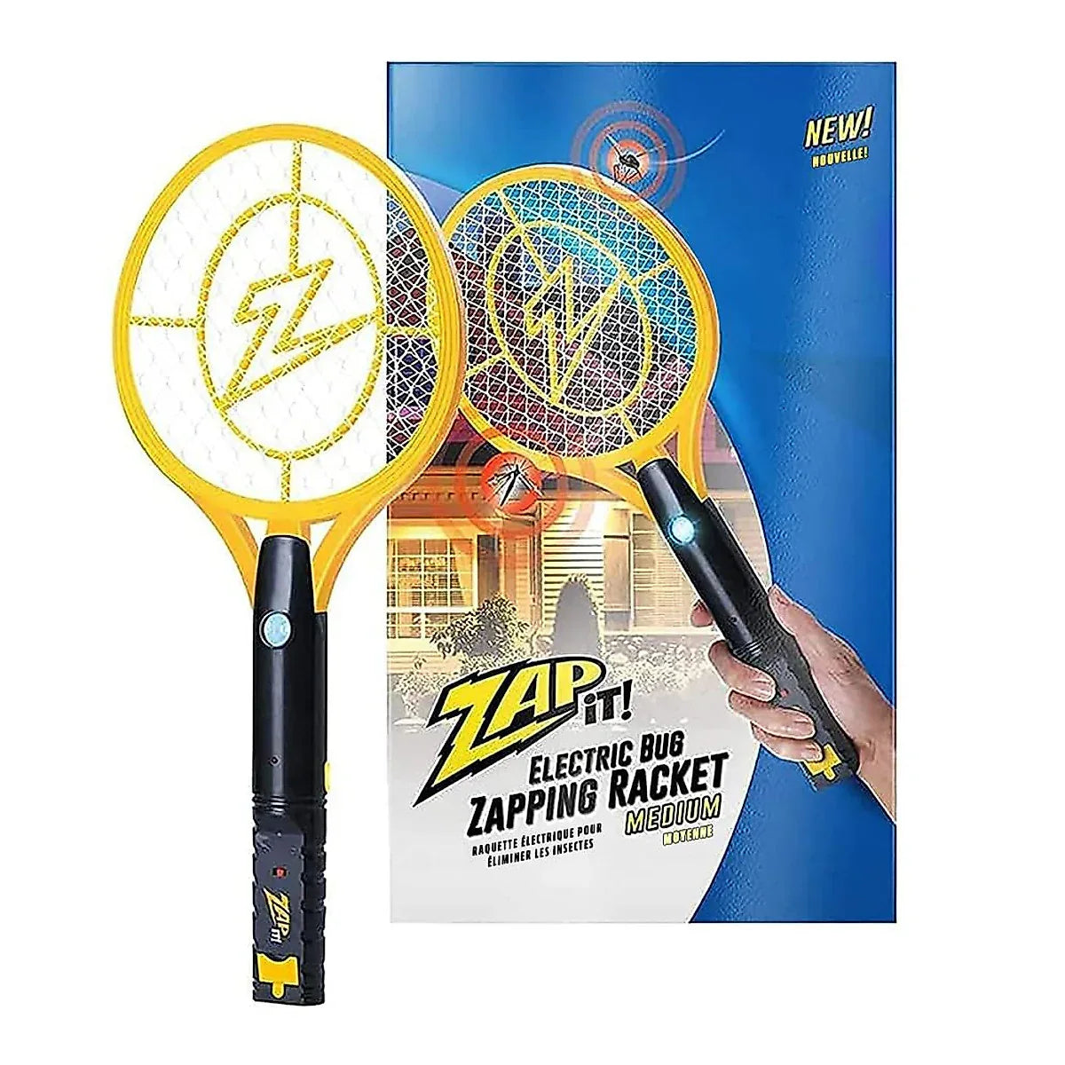 Zap It! Rechargeable 4000V Electric Bug Zapper Racket - USB Charging Fly Swatter - Gomix Brands Outlet