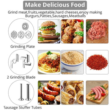 Metal Food Grinder Attachment for KitchenAid Stand Mixers