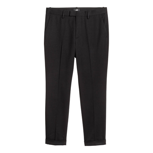 H&M Black Fitted Work Pants – Flattering Professional