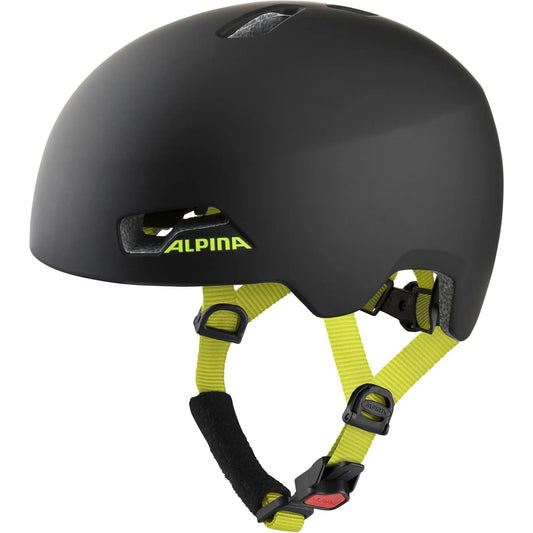 Alpina Hackney Kids Bike Helmet: Ultimate Protection for Young Cyclists, Black Neon Yellow Matte - Gomix Brands Outlet
