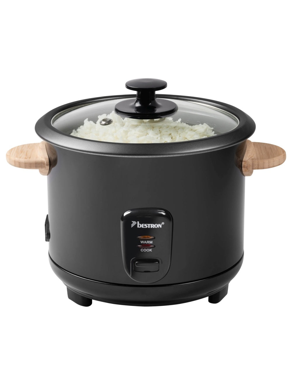 Bestron ARC180BW 1.8L Rice Cooker with Bamboo Handles & Keep Warm Function