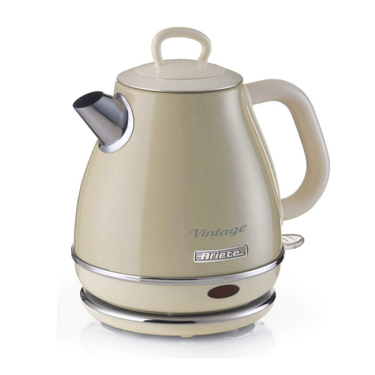 Ariete Vintage 1L Electric Kettle Beige Cordless Auto‑Shut‑Off