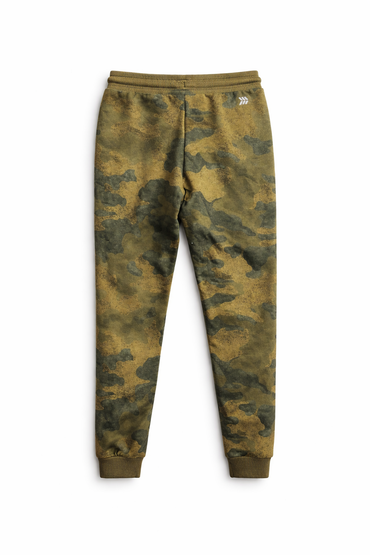 All in Motion Boys' Fleece Joggers Green Camo Comfortable Drawstring Sweatpants