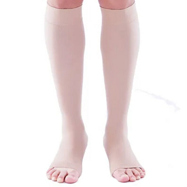 Varcoh 20-30 mmHg Men Knee High Open Toe Compression Socks
