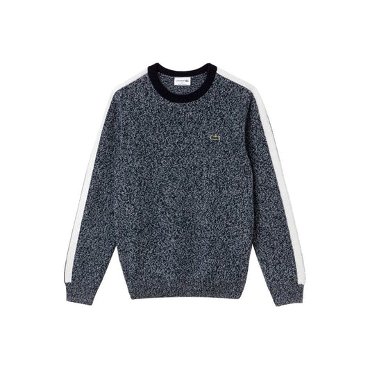 Lacoste Kid's Grey Wool Jumper - Comfortable Crew Neck Knitwear
