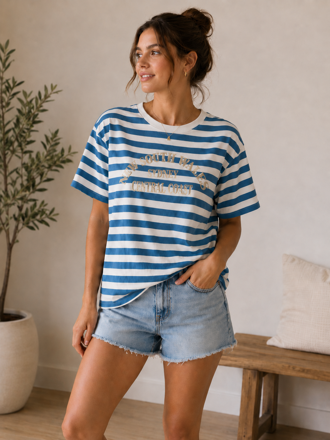 esmara Ladies' T-Shirt 100% Cotton Striped
