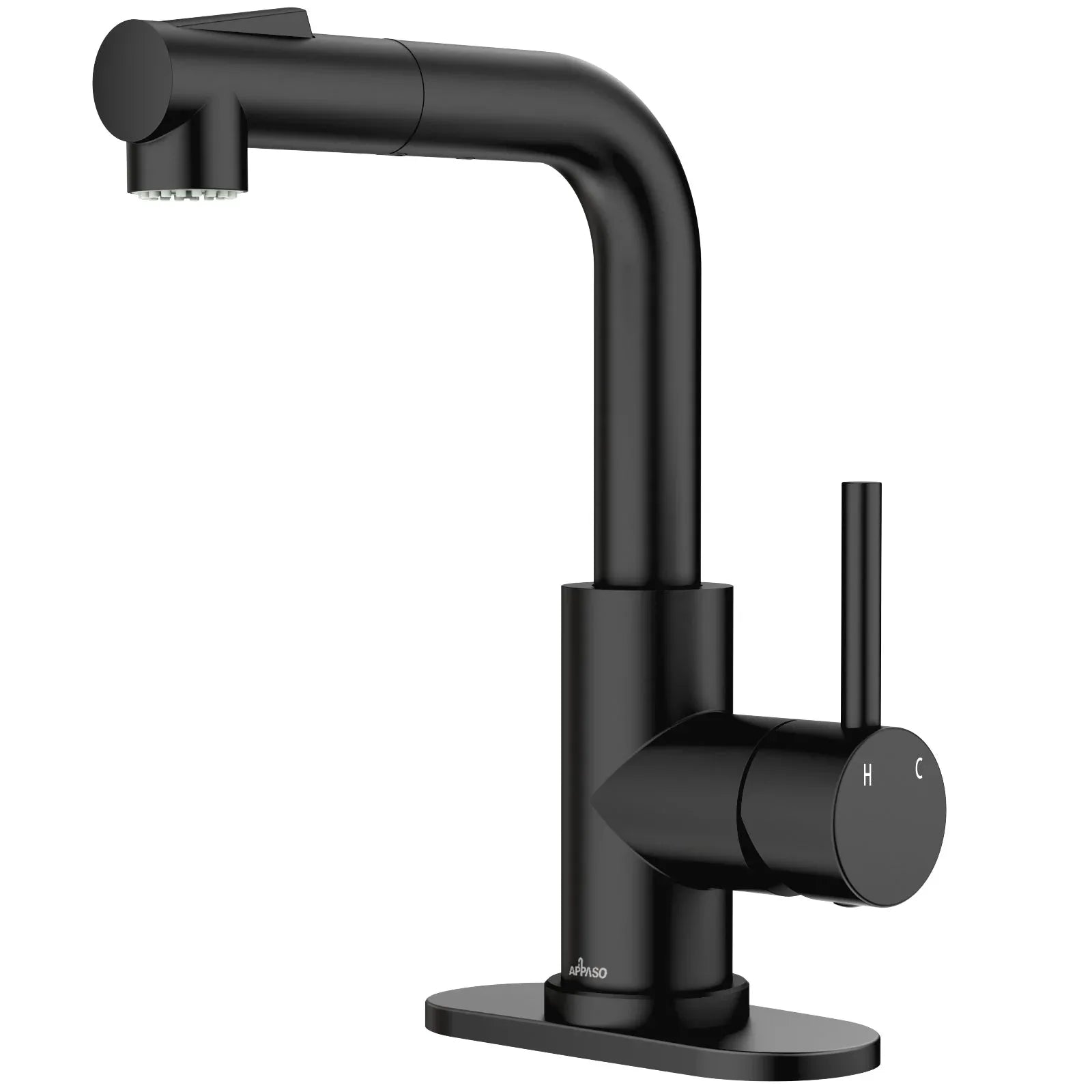 Matte Black Bar Sink Faucet with Pull-Out Sprayer - Gomix Brands Outlet