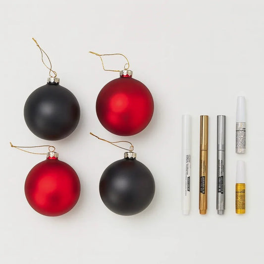 Crelando DIY Christmas Ornament Painting Kit with Markers for Festive Decor - Gomix Brands Outlet