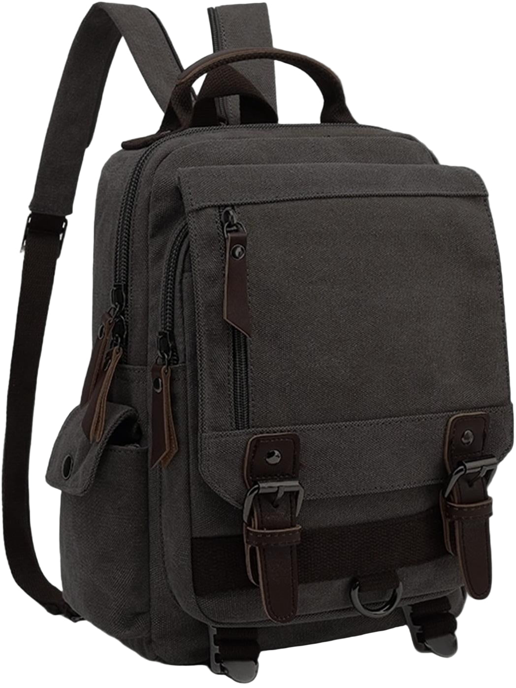 Vintage Canvas Military Rucksack Retro Laptop Backpack.