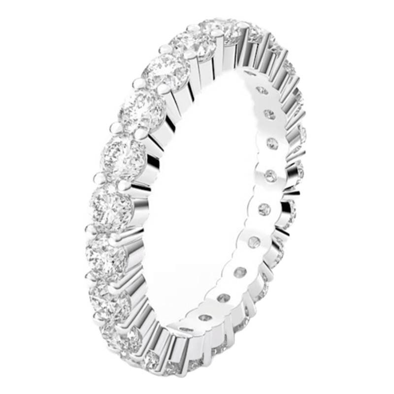 Swarovski Vittore XL Rhodium-Plated White Crystal Ring for Women