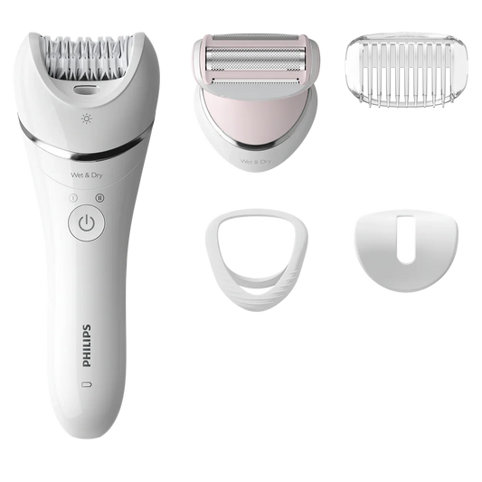 Philips Series 8000 Wet & Dry Epilator, Cordless With 5 Accessories BRE710/00 - Gomix Brands Outlet