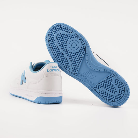New Balance BB80 Men's Lifestyle Court Sneakers - White Blue Retro Athletic Design
