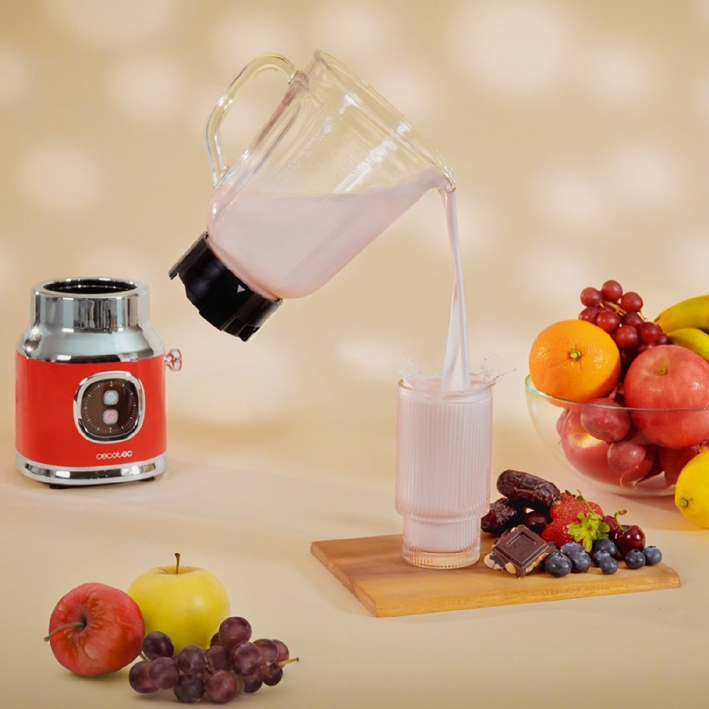 Cecotec Retrotwist Blender 800W 1L Red